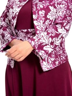 Women‘s Plus Size Curve Dress Set Print Crew Neck Long Sleeve Spring Fall Elegant Maxi Long Dress Formal Party Dress -HAYz Clothing Shop aavigm1694769845007