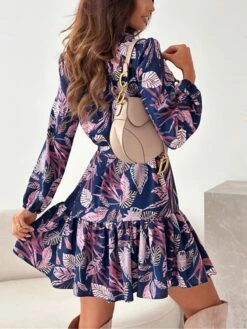 Women's Shirt Dress Casual Dress Swing Dress Mini Dress Outdoor Daily Vacation Polyester Fashion Casual Shirt Collar Lace Up Pocket Long Sleeve Spring Fall Winter 2023 Loose Fit Blue Brown Apricot -HAYz Clothing Shop abuzrn1696846051336