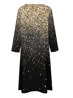 Women's Casual Dress Dress Set Two Piece Dress Midi Dress Pink Blue Gold 3/4 Length Sleeve Ombre Print Summer Spring Crew Neck Fashion 2023 S M L XL XXL 3XL -HAYz Clothing Shop adyhfb1671788813274