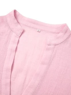 Women‘s Cotton Linen Dress Shirt Dress Casual Dress Shift Dress Maxi Long Dress Cotton And Linen Casual Winter Dress Daily Vacation Deep V Rolled Cuff Long Sleeve Spring Fall Winter -HAYz Clothing Shop afdxiv1684215414302