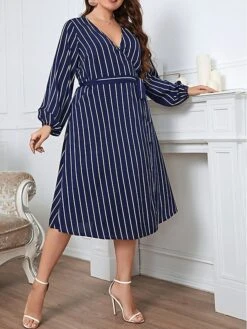 Women's Plus Size Party Dress Wedding Guest Dress Wrap Dress Midi Dress Royal Blue Long Sleeve Line With Belt Spring Fall Winter V Neck Fashion Winter Dress Evening Party Wedding Guest 2023 XL XXL 5 Women's Plus Size Party Dress Wedding Guest Dress Wrap Dress Midi Dress Royal Blue Long Sleeve Line With Belt Spring Fall Winter V Neck Fashion Winter Dress Evening Party Wedding Guest 2023 XL XXL -HAYz Clothing Shop afpqbo1693535289641