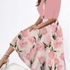 Women's Two Piece Dress Set Casual Dress Tank Dress Outdoor Daily Fashion Streetwear Print Midi Dress Strap Half Sleeve Floral Loose Fit Pink Dark Pink Peach Summer Spring S M L XL XXL