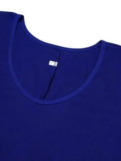 Women's Casual Dress Cotton Linen Dress Long Dress Maxi Dress Polyester Basic Daily Going Out Weekend Crew Neck Short Sleeve Summer Spring 2023 Regular Fit Fluorescent Green Black Yellow Pure Color S -HAYz Clothing Shop aioaia1676887747790