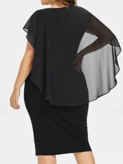 Women‘s Plus Size Curve Party Dress Solid Color Crew Neck Short Sleeve Fall Spring Elegant Prom Dress Midi Dress Formal Party Dress 13 Women‘s Plus Size Curve Party Dress Solid Color Crew Neck Short Sleeve Fall Spring Elegant Prom Dress Midi Dress Formal Party Dress -HAYz Clothing Shop akqifl1631263066512
