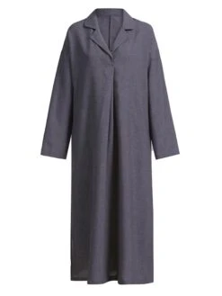 Women's Cotton Linen Dress Swing Dress Black Dress Maxi Long Dress Cotton Blend Casual Comfort Home Daily Vacation Shirt Collar Pocket Long Sleeve Summer Spring Fall Loose Fit Black Pink Green Pure -HAYz Clothing Shop alxgbj1665481760511