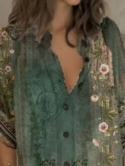 Women's Shirt Dress Casual Dress Shift Dress Mini Dress Outdoor Daily Vacation Polyester Casual Vintage Retro Stand Collar Button Pocket Long Sleeve Summer Spring Fall 2023 Regular Fit Green Floral S 5 Women's Shirt Dress Casual Dress Shift Dress Mini Dress Outdoor Daily Vacation Polyester Casual Vintage Retro Stand Collar Button Pocket Long Sleeve Summer Spring Fall 2023 Regular Fit Green Floral S -HAYz Clothing Shop aphdxa1677839801834