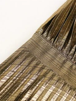 Women's Plus Size Curve Party Dress Swing Dress Evening Gown Plain Long Dress Maxi Dress Sleeveless Pleated Backless One Shoulder Fashion Party Gold Spring Fall XL XXL 3XL 4XL -HAYz Clothing Shop arowmv1693450519663