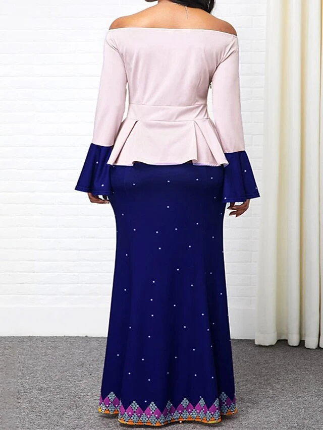 Women‘s Plus Size Curve Work Dress Polka Dot Off Shoulder Print Long Sleeve Fall Spring Work Elegant Midi Dress Going Out Work Dress 3 Women‘s Plus Size Curve Work Dress Polka Dot Off Shoulder Print Long Sleeve Fall Spring Work Elegant Midi Dress Going Out Work Dress - Image 3