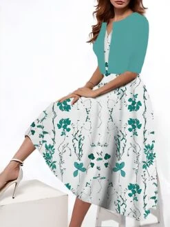 Women's Two Piece Dress Set Casual Dress Tank Dress Outdoor Daily Fashion Streetwear Pocket Print Midi Dress V Neck 3/4 Length Sleeve Floral Regular Fit Yellow Red Royal Blue Summer Spring S M L XL 11 Women's Two Piece Dress Set Casual Dress Tank Dress Outdoor Daily Fashion Streetwear Pocket Print Midi Dress V Neck 3/4 Length Sleeve Floral Regular Fit Yellow Red Royal Blue Summer Spring S M L XL -HAYz Clothing Shop atxbbi1690545405015