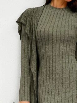 Women's Two Piece Dress Set Casual Dress Sheath Dress Home Daily Fashion Streetwear Split Midi Dress Stand Collar Long Sleeve Plain Slim Black Army Green Gray Fall Winter S M L XL XXL 33 Women's Two Piece Dress Set Casual Dress Sheath Dress Home Daily Fashion Streetwear Split Midi Dress Stand Collar Long Sleeve Plain Slim Black Army Green Gray Fall Winter S M L XL XXL -HAYz Clothing Shop auaidb1695813706912