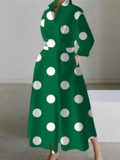 Women's Shirt Dress Casual Dress Swing Dress Maxi Long Dress Outdoor Office Daily Polyester Fashion Modern Shirt Collar Button Pocket Long Sleeve Spring Fall Winter 2023 Loose Fit Black White Pink -HAYz Clothing Shop aufaxv1691048825204