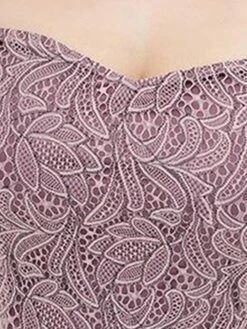 Women's Plus Size Prom Dress Party Dress Lace Dress Midi Dress Pink Short Sleeve Pure Color Lace Spring Fall Winter Off Shoulder Fashion Birthday Evening Party Wedding Guest 2023 XL XXL 3XL 4XL -HAYz Clothing Shop avkwav1693535470639