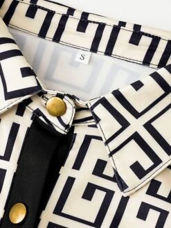 Women's Shirt Dress Casual Dress Sheath Dress Mini Dress Outdoor Daily Date Cotton Polyester Fashion Modern Shirt Collar Patchwork Button Long Sleeve Fall 2023 Regular Fit Blue Khaki Letter S M L XL -HAYz Clothing Shop axkles1693454130287