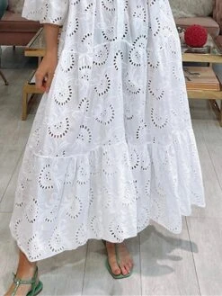 Women's Shirt Dress Casual Dress Swing Dress Maxi Long Dress Outdoor Daily Vacation Cotton Fashion Modern Split Neck Lace Button 3/4 Length Sleeve Summer Spring Fall 2023 Loose Fit White Yellow Red 19 Women's Shirt Dress Casual Dress Swing Dress Maxi Long Dress Outdoor Daily Vacation Cotton Fashion Modern Split Neck Lace Button 3/4 Length Sleeve Summer Spring Fall 2023 Loose Fit White Yellow Red -HAYz Clothing Shop bbpnqk1688700131974