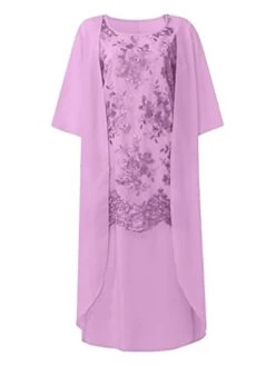 Women's Two Piece Dress Set Casual Dress Print Dress Outdoor Daily Casual Mature Mesh Print Midi Dress Crew Neck Half Sleeve Floral Regular Fit Purple Summer Spring S M L XL XXL 7 Women's Two Piece Dress Set Casual Dress Print Dress Outdoor Daily Casual Mature Mesh Print Midi Dress Crew Neck Half Sleeve Floral Regular Fit Purple Summer Spring S M L XL XXL -HAYz Clothing Shop bcdjny1675414026459