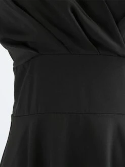 Women‘s Plus Size Curve Party Dress Swing Dress A Line Dress Solid Color Midi Dress Short Sleeve Ruched Square Neck Basic Party Black Yellow Spring Summer L XL XXL -HAYz Clothing Shop bdmhpr1675827848642