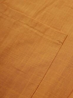 Women's Casual Dress Cotton Linen Dress A Line Dress Midi Dress Cotton Blend Basic Modern Outdoor Daily Vacation Crew Neck Ruched Patchwork Short Sleeve Summer Spring 2023 Loose Fit Orange Plain S M -HAYz Clothing Shop bfjxuk1683610621762