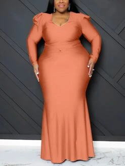 Women‘s Plus Size Curve Party Dress Bodycon Solid Color Long Dress Maxi Dress Long Sleeve Ruched V Neck Elegant Party Camel Black Summer Spring XL XXL 3XL 4XL 5XL 11 Women‘s Plus Size Curve Party Dress Bodycon Solid Color Long Dress Maxi Dress Long Sleeve Ruched V Neck Elegant Party Camel Black Summer Spring XL XXL 3XL 4XL 5XL -HAYz Clothing Shop bfkqod1677925415087