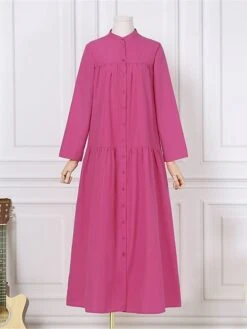 Women's Shirt Dress Casual Dress Cotton Linen Dress Maxi Long Dress Cotton Basic Classic Outdoor Daily Vacation Stand Collar Button Pocket Long Sleeve Spring Fall Winter 2023 Loose Fit Black Red Camel 8 Women's Shirt Dress Casual Dress Cotton Linen Dress Maxi Long Dress Cotton Basic Classic Outdoor Daily Vacation Stand Collar Button Pocket Long Sleeve Spring Fall Winter 2023 Loose Fit Black Red Camel -HAYz Clothing Shop bjkokf1692784196682