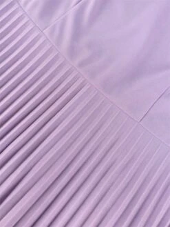 Women's Plus Size Curve Party Dress Work Dress Swing Dress Plain Midi Dress Long Sleeve Pleated Cut Out V Neck Fashion Party Purple Fall Winter XL XXL 3XL 4XL -HAYz Clothing Shop blbuhh1694165779010