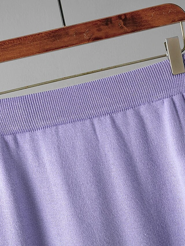 Women's Two Piece Dress Set Casual Dress Skirt Set Outdoor Daily Fashion Streetwear Split Ribbed Midi Dress Turtleneck Long Sleeve Plain Loose Fit Black Light Green Blue Fall One-Size 17 Women's Two Piece Dress Set Casual Dress Skirt Set Outdoor Daily Fashion Streetwear Split Ribbed Midi Dress Turtleneck Long Sleeve Plain Loose Fit Black Light Green Blue Fall One-Size - Image 17