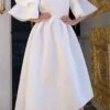 Women‘s Plus Size Curve Party Dress Solid Color Crew Neck Half Sleeve Spring Fall Elegant Modern Maxi Long Dress Formal Party Dress