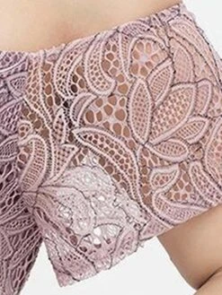 Women's Plus Size Prom Dress Party Dress Lace Dress Midi Dress Pink Short Sleeve Pure Color Lace Spring Fall Winter Off Shoulder Fashion Birthday Evening Party Wedding Guest 2023 XL XXL 3XL 4XL -HAYz Clothing Shop bzndqj1693535472412