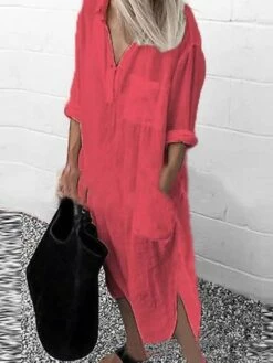 Women‘s Casual Dress Cotton Dress Shirt Dress Swing Dress Midi Dress Blue Yellow Red Long Sleeve Pure Color Pocket Summer Fall Spring Shirt Collar Basic Daily Weekend Loose Fit 2023 S M L XL XXL 3XL 23 Women‘s Casual Dress Cotton Dress Shirt Dress Swing Dress Midi Dress Blue Yellow Red Long Sleeve Pure Color Pocket Summer Fall Spring Shirt Collar Basic Daily Weekend Loose Fit 2023 S M L XL XXL 3XL -HAYz Clothing Shop ccnpjo1659002283960