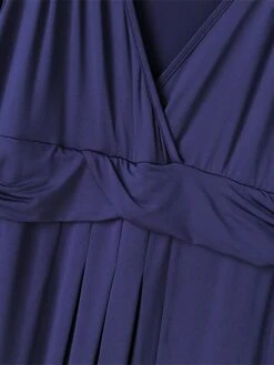 Women's Plus Size Curve Party Dress Swing Dress Formal Dress Plain Long Dress Maxi Dress 3/4 Length Sleeve Ruched Crew Neck Fashion Party Black Wine Fall Winter L XL XXL 3XL -HAYz Clothing Shop ccoloe1694151481973