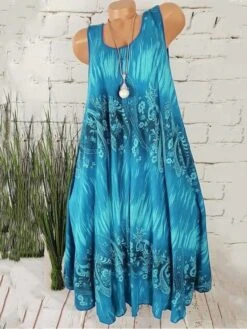 Women's Plus Size Curve Shift Dress Floral Round Neck Print Sleeveless Spring Summer Casual Short Mini Dress Casual Daily Dress 11 Women's Plus Size Curve Shift Dress Floral Round Neck Print Sleeveless Spring Summer Casual Short Mini Dress Casual Daily Dress -HAYz Clothing Shop cdtuvu1653647305448