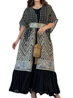 Women's Two Piece Dress Set Party Dress Sheath Dress Party Cocktail Party Fashion Party Lace Up Ruched Long Dress Maxi Dress Crew Neck Short Sleeve Print Loose Fit Black White Green Fall Winter S M L -HAYz Clothing Shop cgijye1696691499364