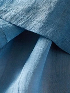 Women's Casual Dress Cotton Linen Dress Swing Dress Midi Dress Polyester Fashion Casual Outdoor Daily Vacation Crew Neck Pocket Print Half Sleeve Spring Fall Autumn 2023 Loose Fit Pink Blue Brown -HAYz Clothing Shop cjmoal1694418842388