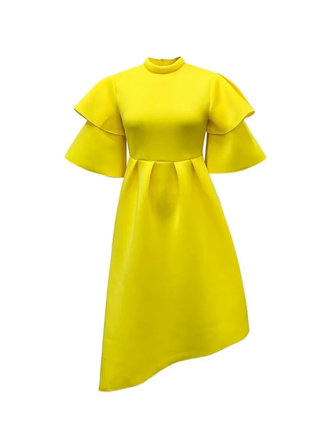 Women‘s Plus Size Curve Party Dress Solid Color Crew Neck Half Sleeve Spring Fall Elegant Modern Maxi Long Dress Formal Party Dress 18 Women‘s Plus Size Curve Party Dress Solid Color Crew Neck Half Sleeve Spring Fall Elegant Modern Maxi Long Dress Formal Party Dress - Image 18
