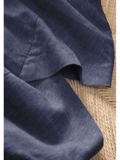 Women's Casual Dress Cotton Linen Dress Swing Dress Midi Dress Cotton Blend Basic Casual Outdoor Daily V Neck Ruffle Patchwork Half Sleeve Summer Spring 2023 Loose Fit Light Blue Pink Blue Plain S M -HAYz Clothing Shop cqdkyo1693308403388