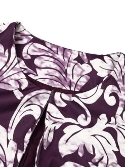 Women‘s Plus Size Curve Dress Set Print Crew Neck Long Sleeve Spring Fall Elegant Maxi Long Dress Formal Party Dress -HAYz Clothing Shop crlfzg1669284882638