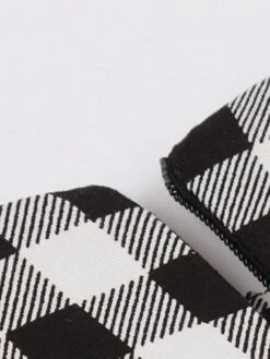 Women's Plus Size Retro 1950s Vintage Dress Midi Dress Daily Holiday With Belt Print Plaid Crew Neck Short Sleeve Regular Fit Spring Fall 2023 Black XL XXL 3XL 4XL -HAYz Clothing Shop cxhowi1693533787265