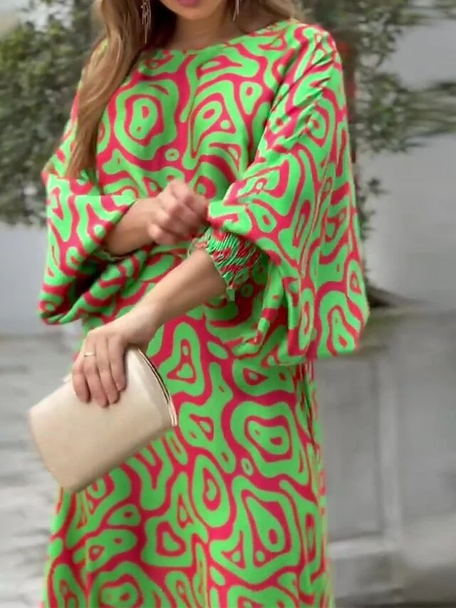 Women's Two Piece Dress Set Casual Dress Skirt Set Daily Vacation Fashion Casual Print Long Dress Maxi Dress Crew Neck Long Sleeve Floral Stripe Loose Fit White Blue Sky Blue Summer Spring S M L XL 8 Women's Two Piece Dress Set Casual Dress Skirt Set Daily Vacation Fashion Casual Print Long Dress Maxi Dress Crew Neck Long Sleeve Floral Stripe Loose Fit White Blue Sky Blue Summer Spring S M L XL - Image 8