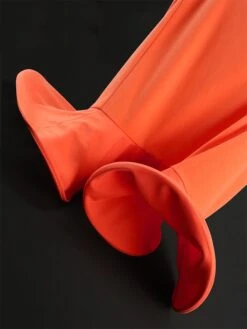 Women's Plus Size Curve Party Dress Bodycon Sheath Dress Plain Midi Dress Sleeveless Ruffle V Neck Fashion Party Orange Spring Fall XL XXL 3XL 4XL -HAYz Clothing Shop dbbkmo1694165786626