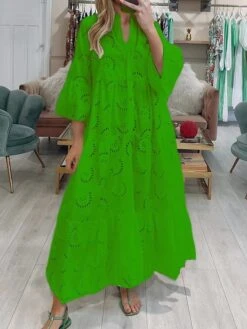 Women's Shirt Dress Casual Dress Swing Dress Maxi Long Dress Outdoor Daily Vacation Cotton Fashion Modern Split Neck Lace Button 3/4 Length Sleeve Summer Spring Fall 2023 Loose Fit White Yellow Red 21 Women's Shirt Dress Casual Dress Swing Dress Maxi Long Dress Outdoor Daily Vacation Cotton Fashion Modern Split Neck Lace Button 3/4 Length Sleeve Summer Spring Fall 2023 Loose Fit White Yellow Red -HAYz Clothing Shop derqbx1691751745818