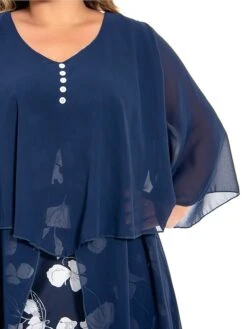 Women's Plus Size Curve Work Dress Floral V Neck Ruched 3/4 Length Sleeve Spring Summer Work Elegant Midi DressLayered Formal Vacation Dress 25 Women's Plus Size Curve Work Dress Floral V Neck Ruched 3/4 Length Sleeve Spring Summer Work Elegant Midi DressLayered Formal Vacation Dress -HAYz Clothing Shop dqndfz1694765025273