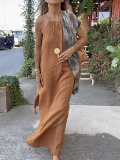 Women's Casual Dress Swing Dress White Dress Long Dress Maxi Dress Cotton Polyester Basic Casual Outdoor Daily Holiday Halter Neck Split Sleeveless Summer Spring 2023 Regular Fit Camel Black White 13 Women's Casual Dress Swing Dress White Dress Long Dress Maxi Dress Cotton Polyester Basic Casual Outdoor Daily Holiday Halter Neck Split Sleeveless Summer Spring 2023 Regular Fit Camel Black White -HAYz Clothing Shop dsmxrt1675162398176