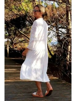 Women's Shirt Dress Casual Dress Swing Dress Maxi Long Dress Outdoor Daily Vacation Cotton Fashion Modern Split Neck Lace Button 3/4 Length Sleeve Summer Spring Fall 2023 Loose Fit White Yellow Red 25 Women's Shirt Dress Casual Dress Swing Dress Maxi Long Dress Outdoor Daily Vacation Cotton Fashion Modern Split Neck Lace Button 3/4 Length Sleeve Summer Spring Fall 2023 Loose Fit White Yellow Red -HAYz Clothing Shop dvuuvg1695122502690