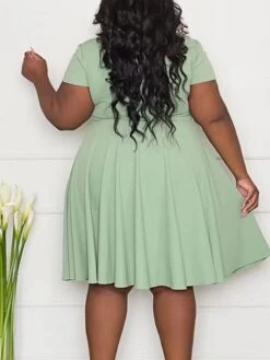 Women‘s Plus Size Curve Casual Dress A Line Dress Solid Color Midi Dress Short Sleeve Ruched Square Neck Fashion Outdoor Black Pink Summer Spring XL XXL 3XL 4XL 5XL 17 Women‘s Plus Size Curve Casual Dress A Line Dress Solid Color Midi Dress Short Sleeve Ruched Square Neck Fashion Outdoor Black Pink Summer Spring XL XXL 3XL 4XL 5XL -HAYz Clothing Shop dwpqoe1678870580446