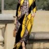 Women's Shirt Dress A Line Dress Maxi Long Dress Winter Dress Daily Holiday Polyester Elegant Modern Shirt Collar Patchwork Embroidered Long Sleeve Summer Spring Fall 2023 Regular Fit Yellow Red Green