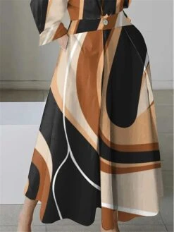 Women's Shirt Dress Casual Dress Swing Dress Maxi Long Dress Outdoor Office Daily Polyester Fashion Modern Shirt Collar Button Pocket Long Sleeve Spring Fall Winter 2023 Loose Fit Orange Geometric 5 Women's Shirt Dress Casual Dress Swing Dress Maxi Long Dress Outdoor Office Daily Polyester Fashion Modern Shirt Collar Button Pocket Long Sleeve Spring Fall Winter 2023 Loose Fit Orange Geometric -HAYz Clothing Shop dzksru1692858643370
