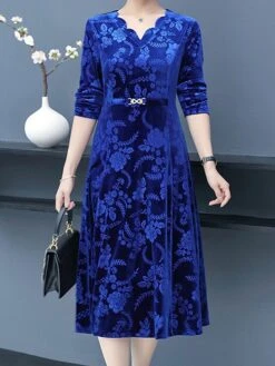 Women's Plus Size Party Dress Velvet Dress Cocktail Dress Midi Dress Wine Blue Purple Long Sleeve Floral Jacquard Spring Fall Winter Split Neck Fashion Winter Dress Wedding Guest Vacation 2023 XL XXL 14 Women's Plus Size Party Dress Velvet Dress Cocktail Dress Midi Dress Wine Blue Purple Long Sleeve Floral Jacquard Spring Fall Winter Split Neck Fashion Winter Dress Wedding Guest Vacation 2023 XL XXL -HAYz Clothing Shop edvbfq1692242386310