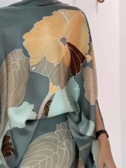 Women's Two Piece Dress Set Casual Dress Skirt Set Outdoor Date Fashion Streetwear Print Long Dress Maxi Dress Stand Collar Long Sleeve Floral Regular Fit Green Fall S M L XL XXL -HAYz Clothing Shop eemdbl1693278315193