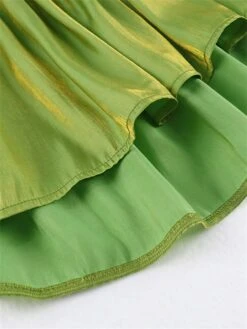 Women's Plus Size Curve Shirt Dress Casual Dress Satin Dress Plain Midi Dress Half Sleeve Ruched Ruffle V Neck Fashion Daily Green Fall Winter XL XXL 3XL 4XL -HAYz Clothing Shop eepbgo1694425969780