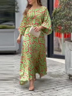 Women's Two Piece Dress Set Casual Dress Skirt Set Daily Vacation Fashion Casual Print Long Dress Maxi Dress Crew Neck Long Sleeve Floral Stripe Loose Fit White Blue Sky Blue Summer Spring S M L XL 18 Women's Two Piece Dress Set Casual Dress Skirt Set Daily Vacation Fashion Casual Print Long Dress Maxi Dress Crew Neck Long Sleeve Floral Stripe Loose Fit White Blue Sky Blue Summer Spring S M L XL -HAYz Clothing Shop eewvwt1689836907378