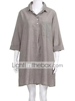 Women's Shirt Dress Cotton Linen Dress Shift Dress Mini Dress Cotton And Linen Daily Vacation Shirt Collar Pocket 3/4 Length Sleeve Summer Spring Fall 2023 Loose Fit Black Pink Green Pure Color S M L 16 Women's Shirt Dress Cotton Linen Dress Shift Dress Mini Dress Cotton And Linen Daily Vacation Shirt Collar Pocket 3/4 Length Sleeve Summer Spring Fall 2023 Loose Fit Black Pink Green Pure Color S M L -HAYz Clothing Shop ejnzuw1695214449166